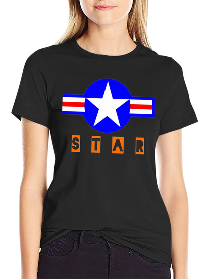 Camiseta Negra Estilo Militar STAR