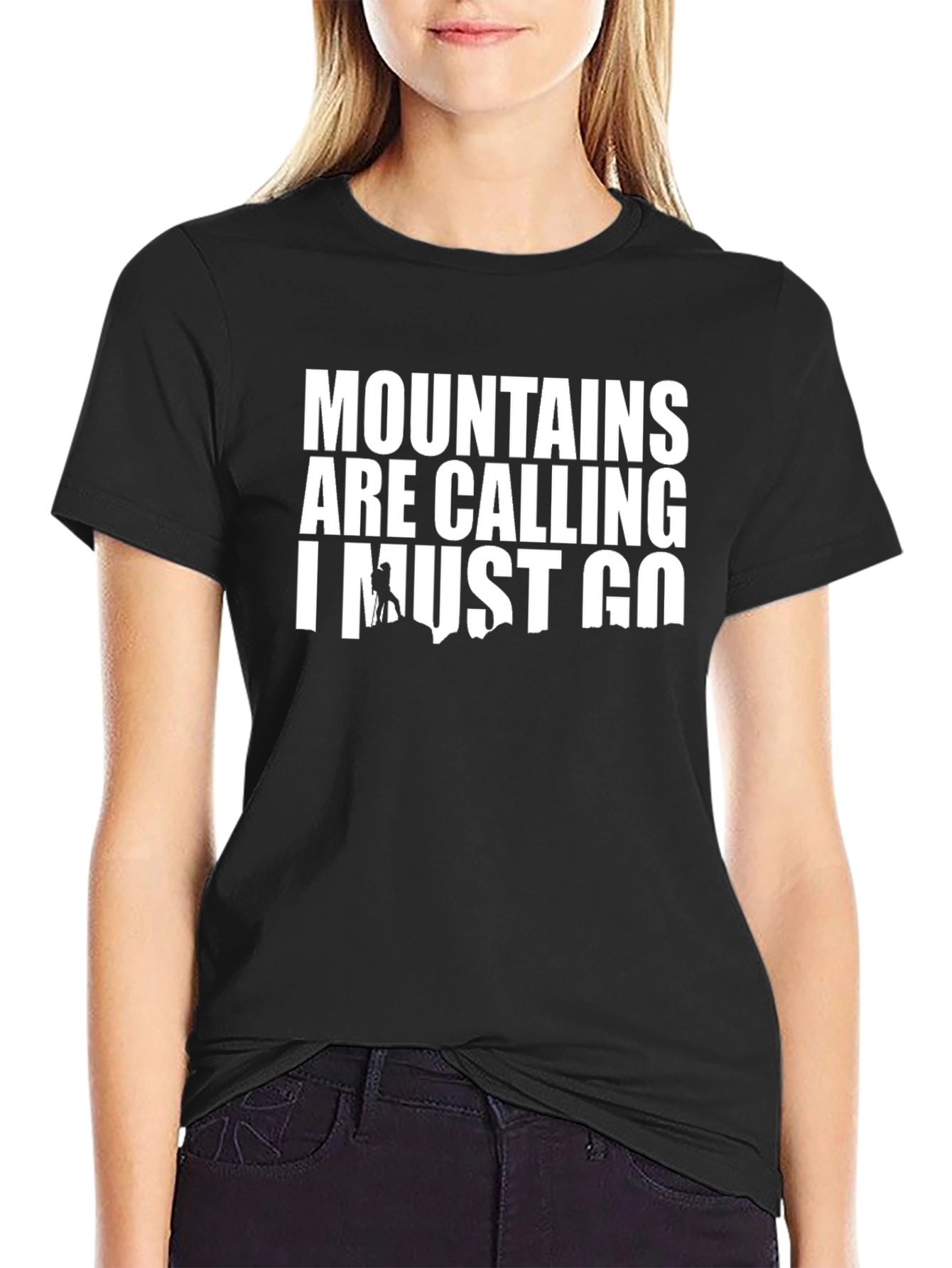 Camiseta Negra: Las Montañas Llaman
