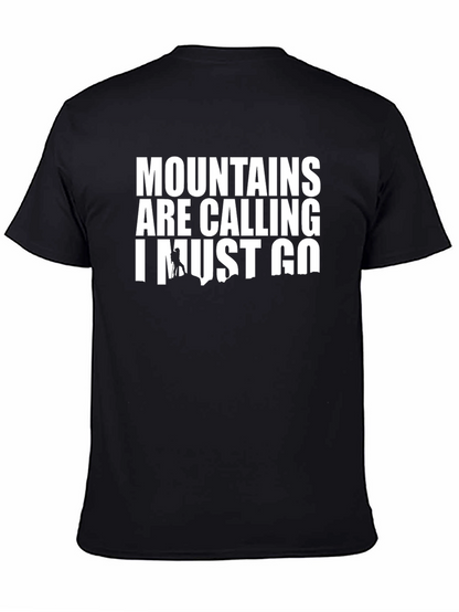 Camiseta Negra: Las Montañas Llaman