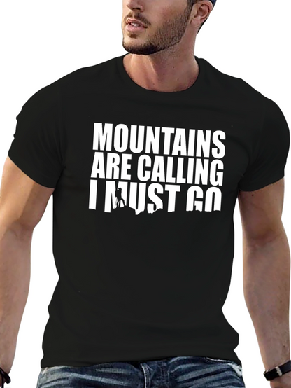 Camiseta Negra: Las Montañas Llaman