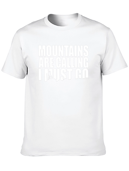 Camiseta Negra: Las Montañas Llaman