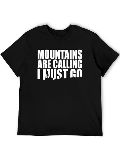 Camiseta Negra: Las Montañas Llaman