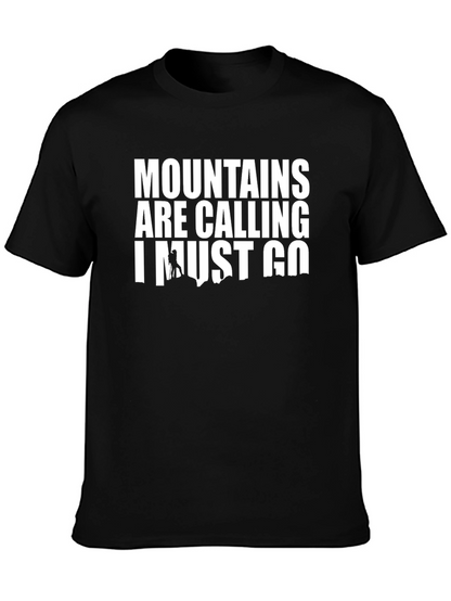 Camiseta Negra: Las Montañas Llaman
