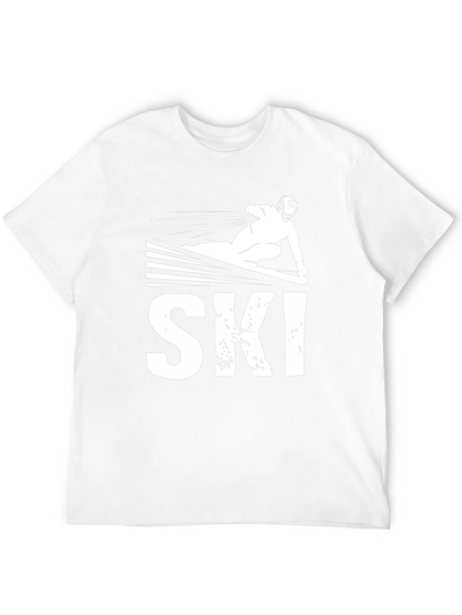 Camiseta Negra Estampado Ski