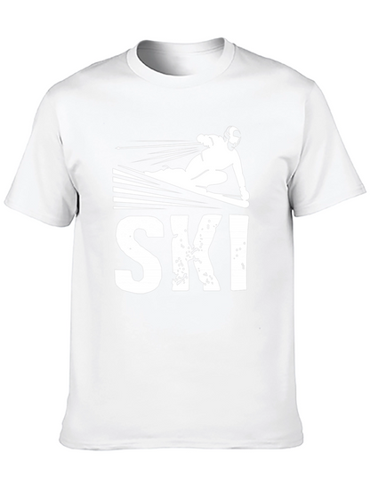 Camiseta Negra Estampado Ski