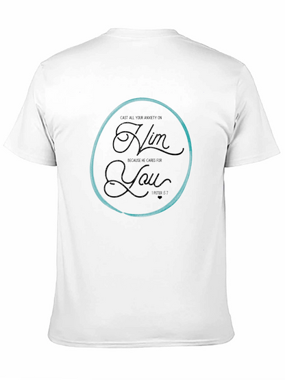 Camiseta Negra con Círculo y Mensaje Inspirador