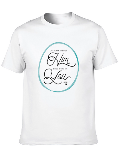 Camiseta Negra con Círculo y Mensaje Inspirador