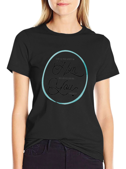 Camiseta Negra con Círculo y Mensaje Inspirador