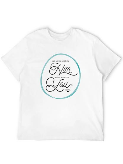 Camiseta Negra con Círculo y Mensaje Inspirador