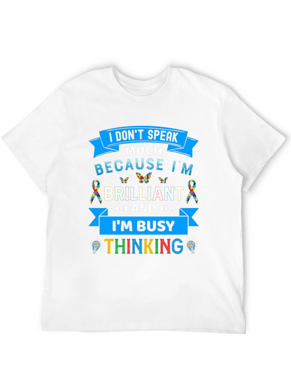Camiseta Negra I Dont Speak Much Because Im Brilliant
