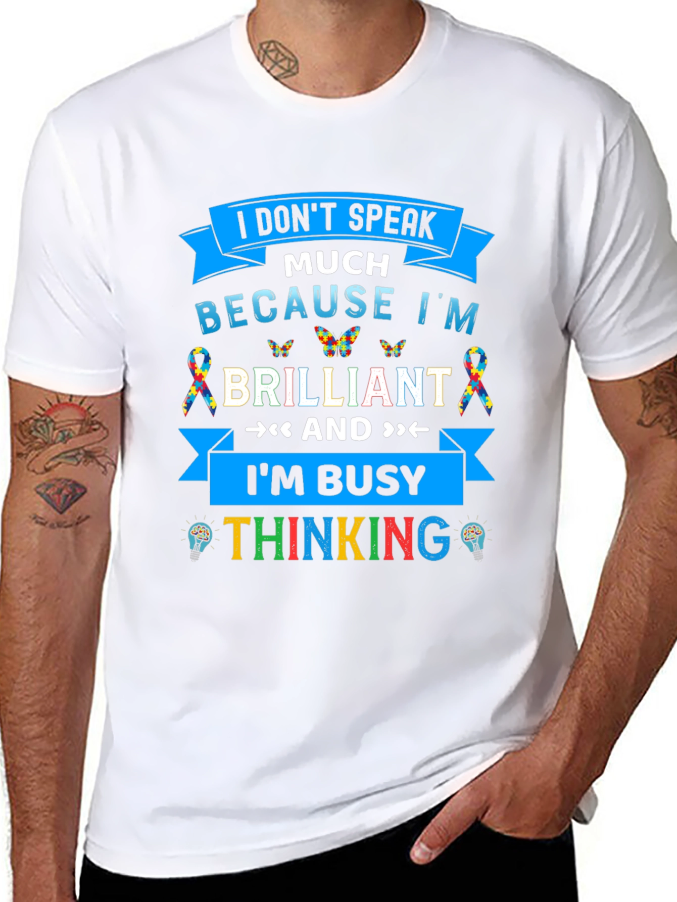 Camiseta Negra I Dont Speak Much Because Im Brilliant