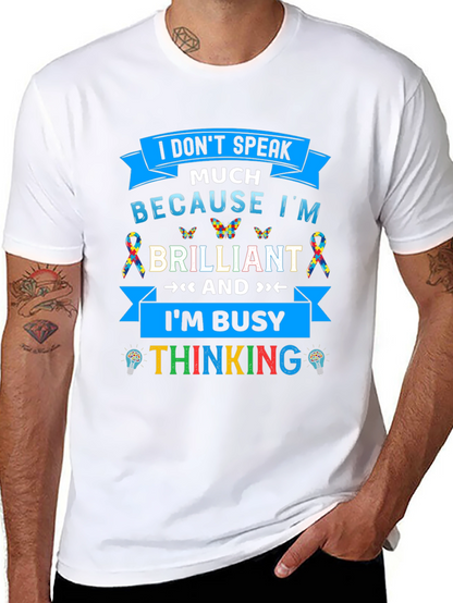 Camiseta Negra I Dont Speak Much Because Im Brilliant