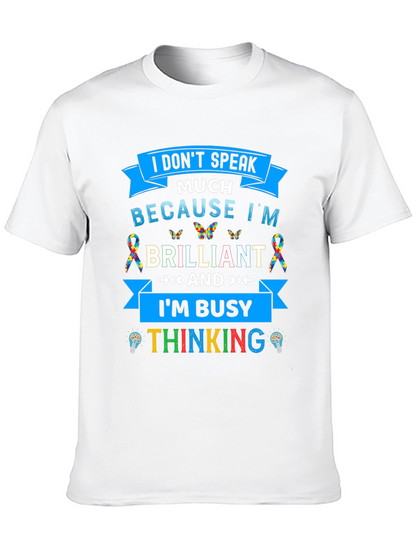 Camiseta Negra I Dont Speak Much Because Im Brilliant
