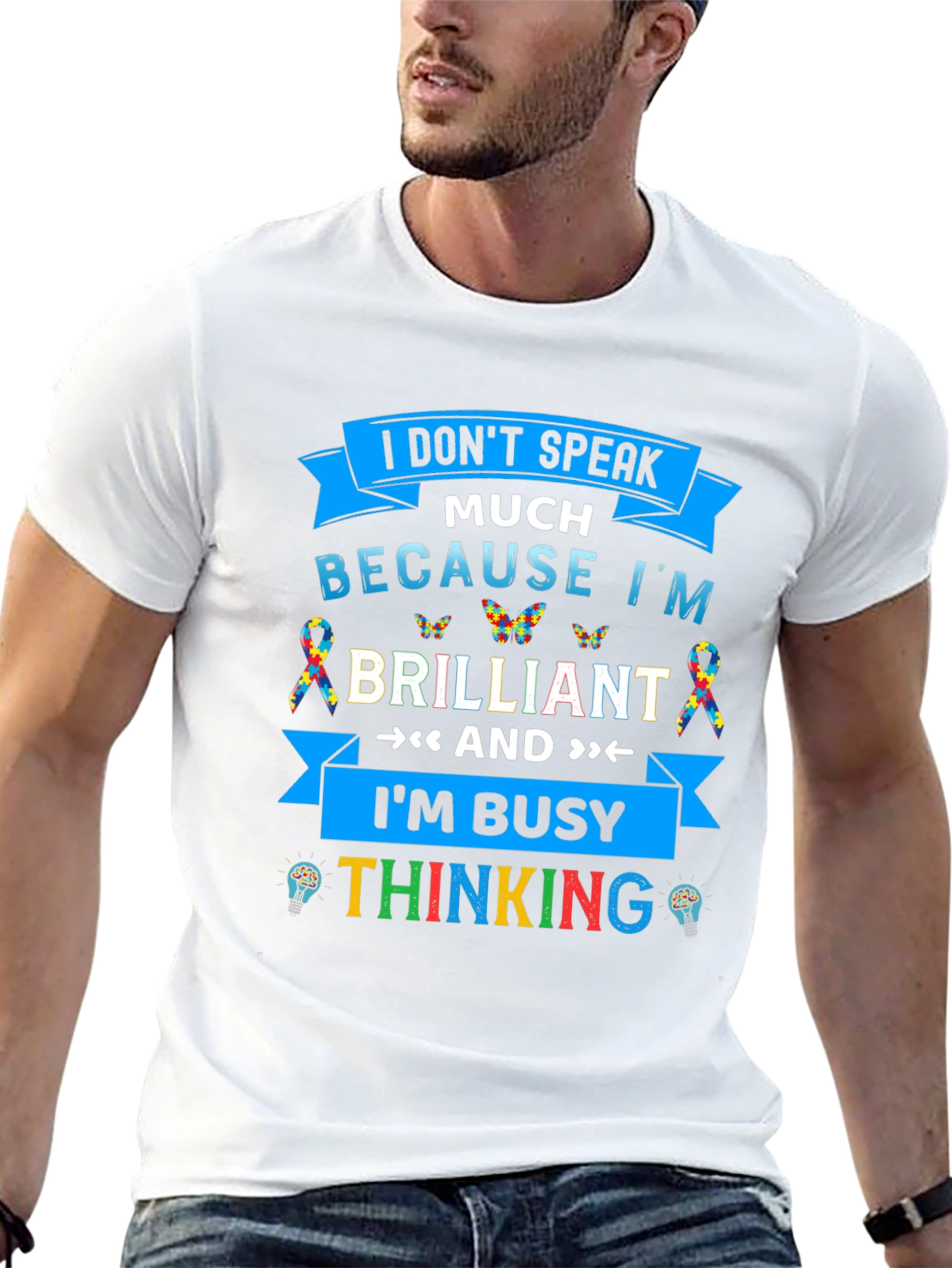 Camiseta Negra I Dont Speak Much Because Im Brilliant