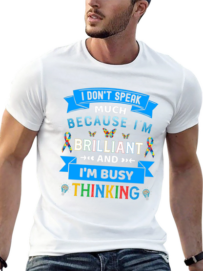 Camiseta Negra I Dont Speak Much Because Im Brilliant