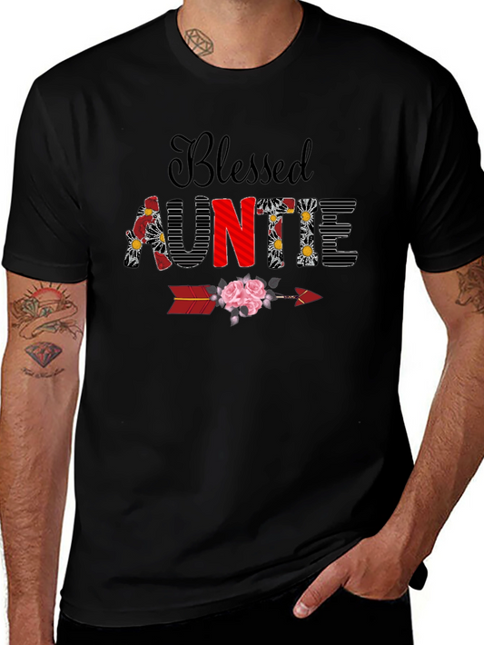 Camiseta Blessed Auntie Floral - Regalo Tía