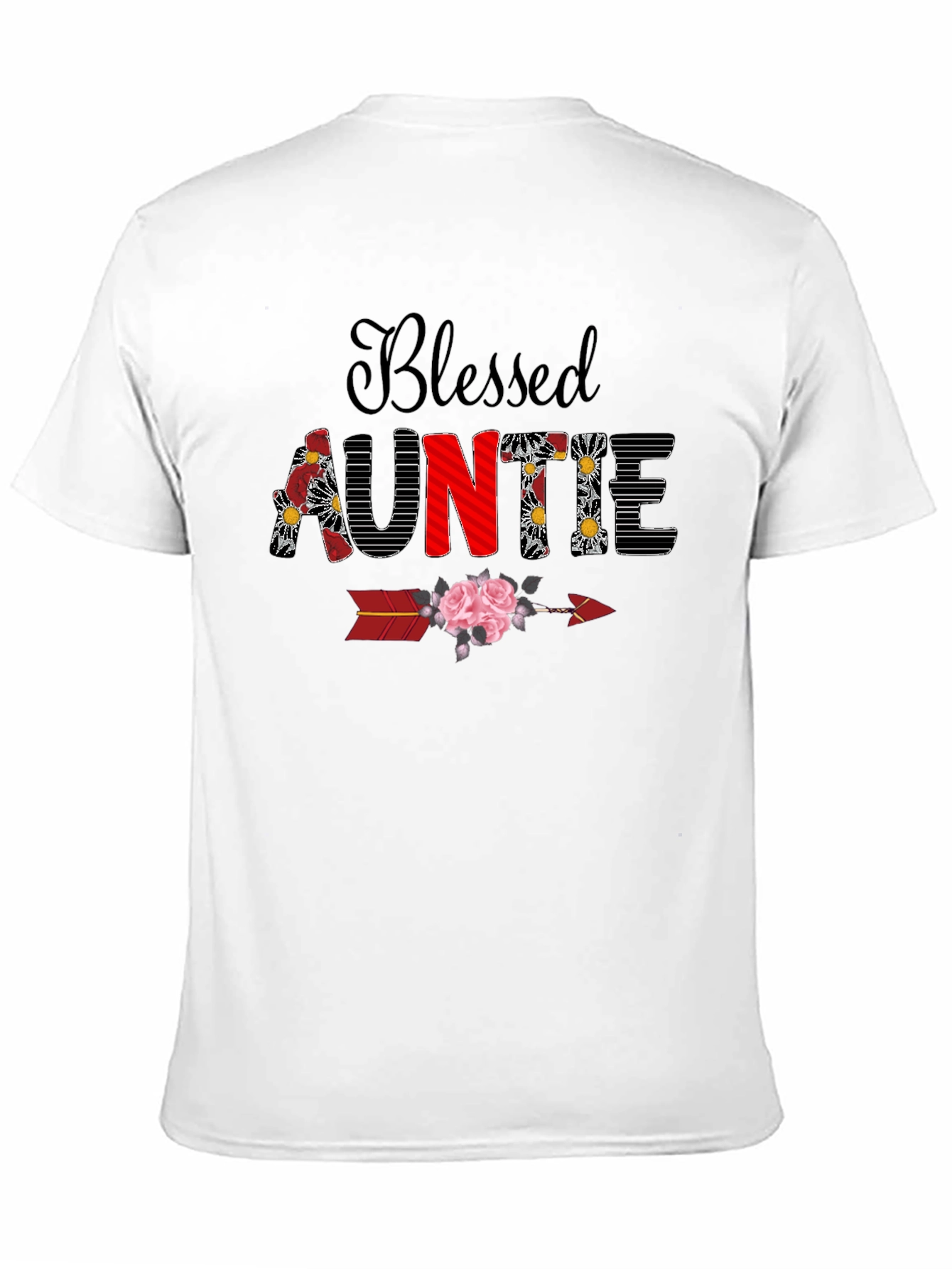 Camiseta Blessed Auntie Floral - Regalo Tía