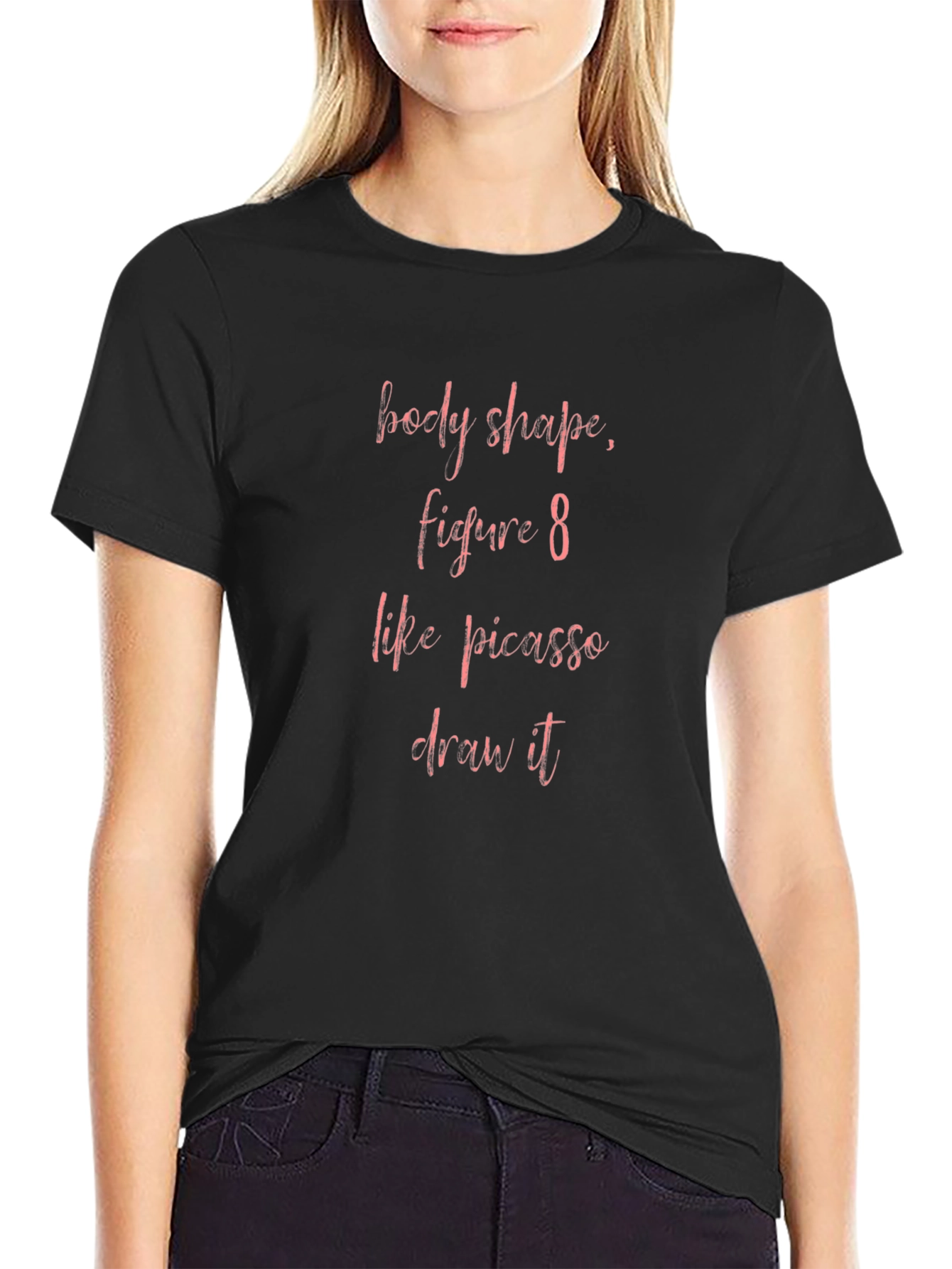Camiseta Negra con Diseño Picasso Figura 8