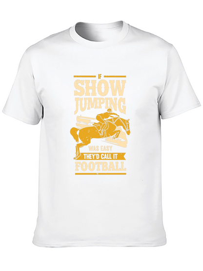 Camiseta Negra Show Jumping para Amantes de la Equitación