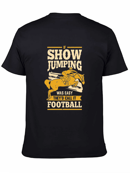 Camiseta Negra Show Jumping para Amantes de la Equitación