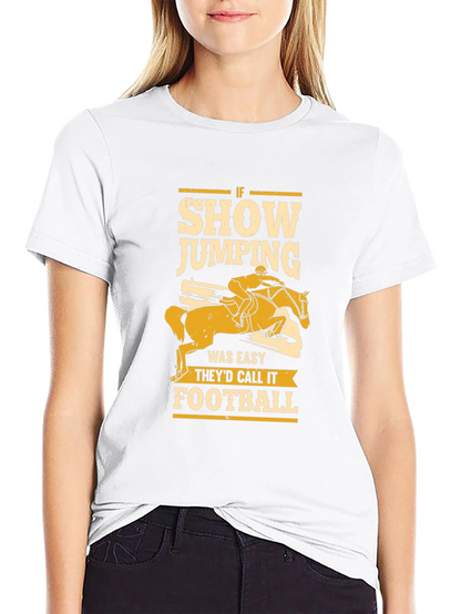 Camiseta Negra Show Jumping para Amantes de la Equitación