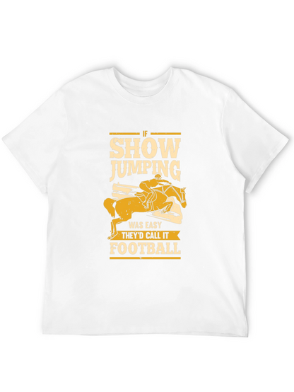 Camiseta Negra Show Jumping para Amantes de la Equitación