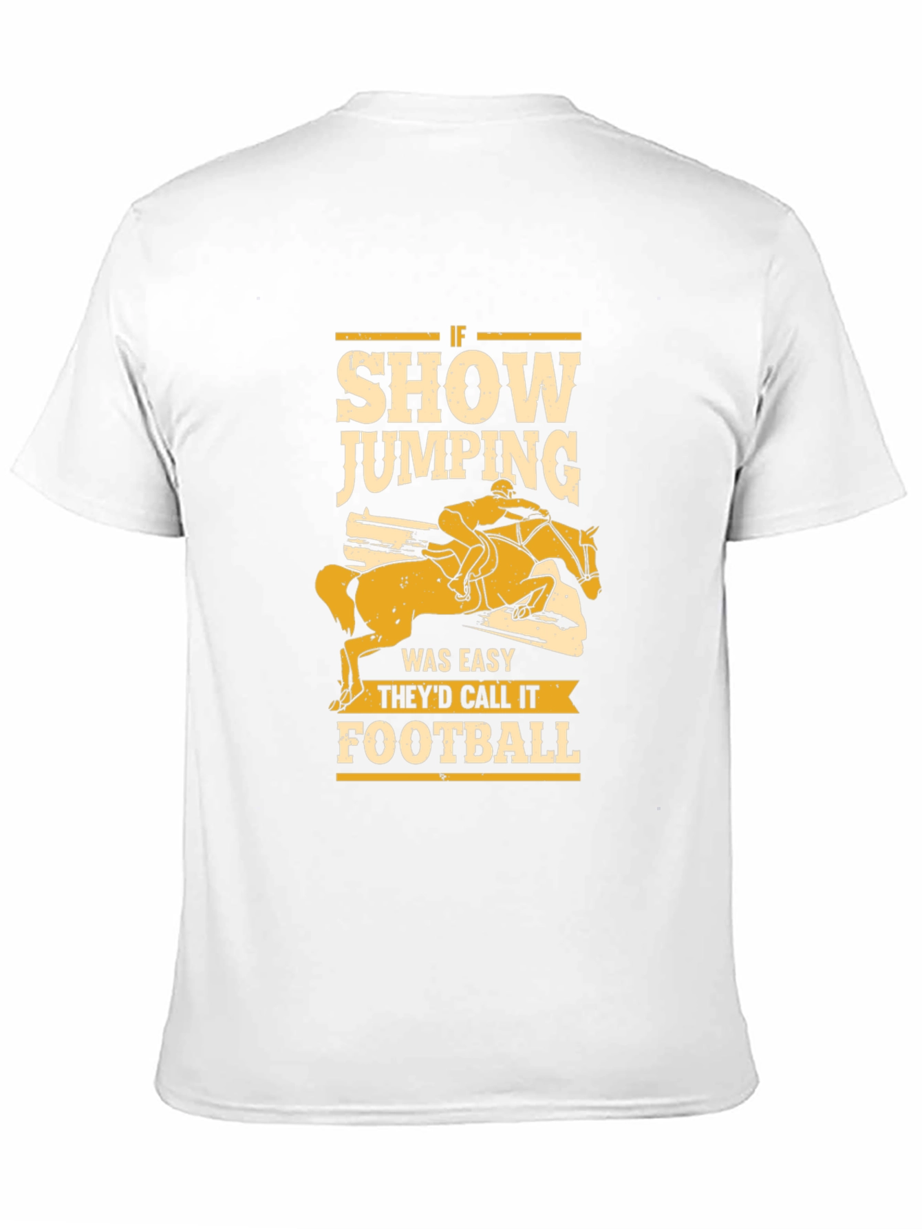 Camiseta Negra Show Jumping para Amantes de la Equitación