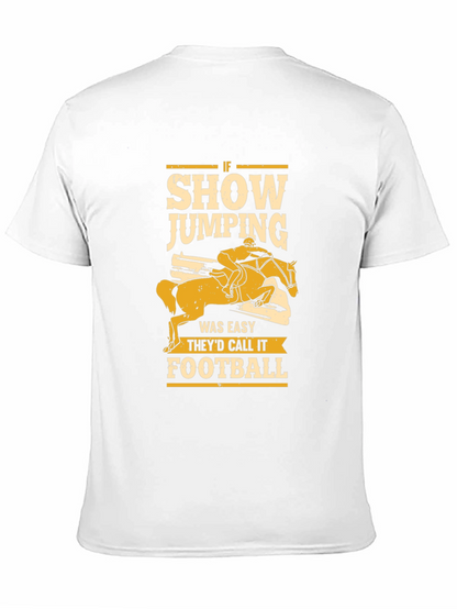 Camiseta Negra Show Jumping para Amantes de la Equitación