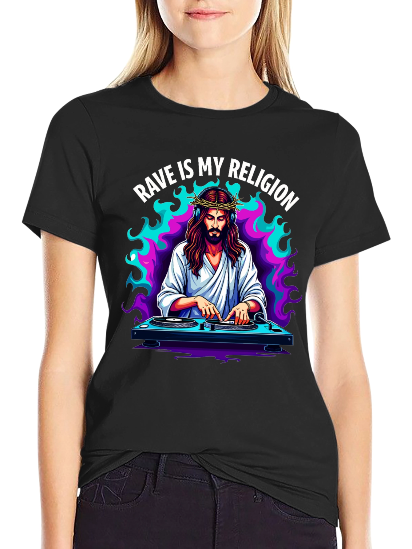 Camiseta Rave is My Religion - Diseño Único