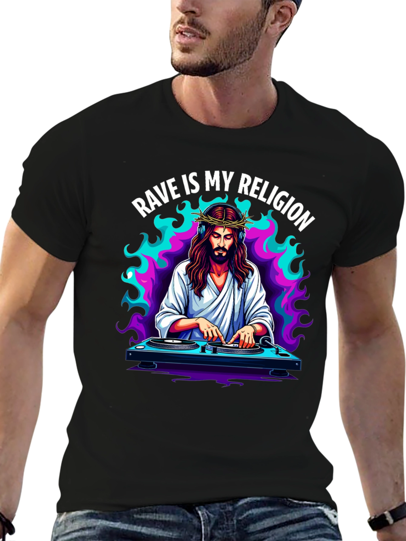 Camiseta Rave is My Religion - Diseño Único