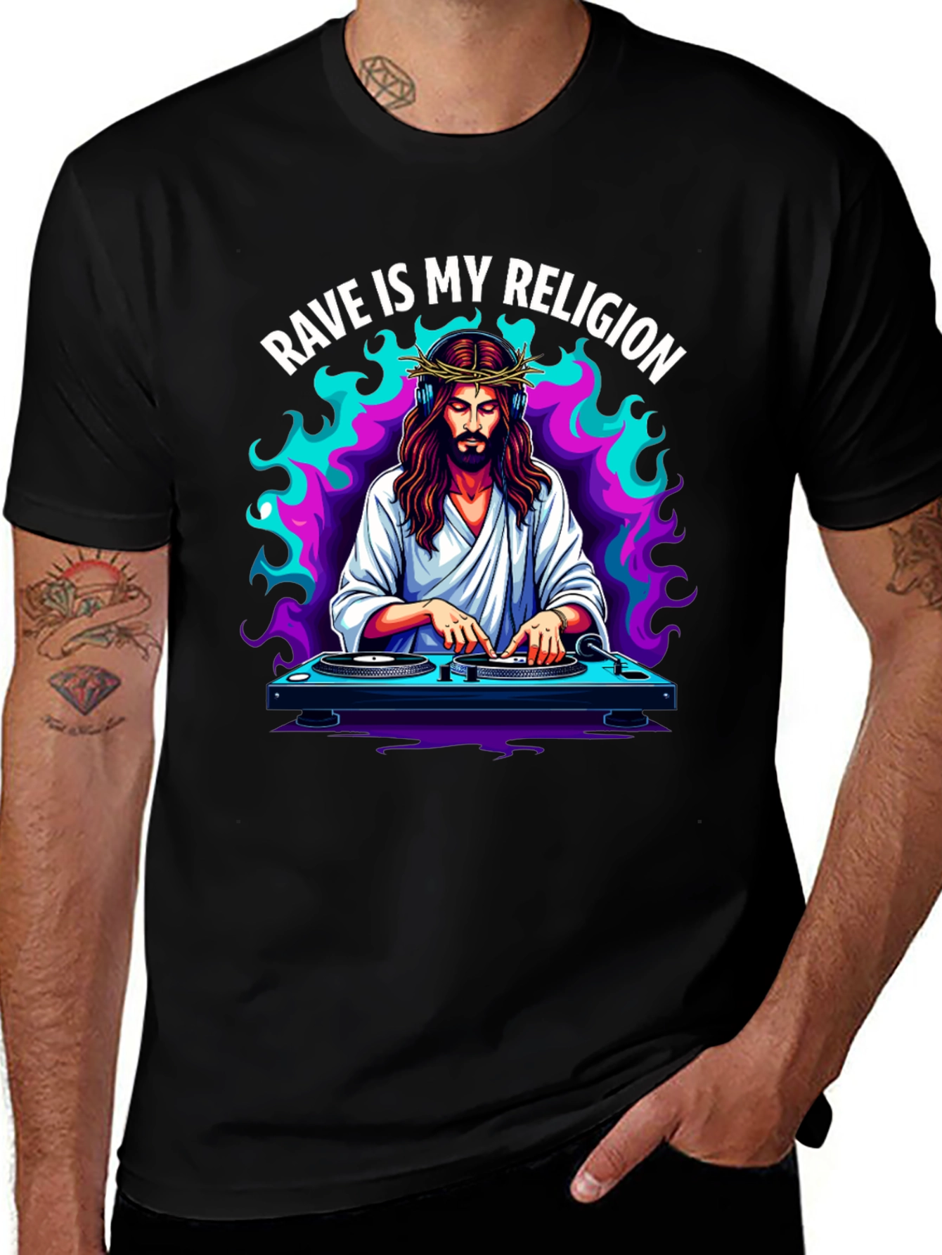 Camiseta Rave is My Religion - Diseño Único