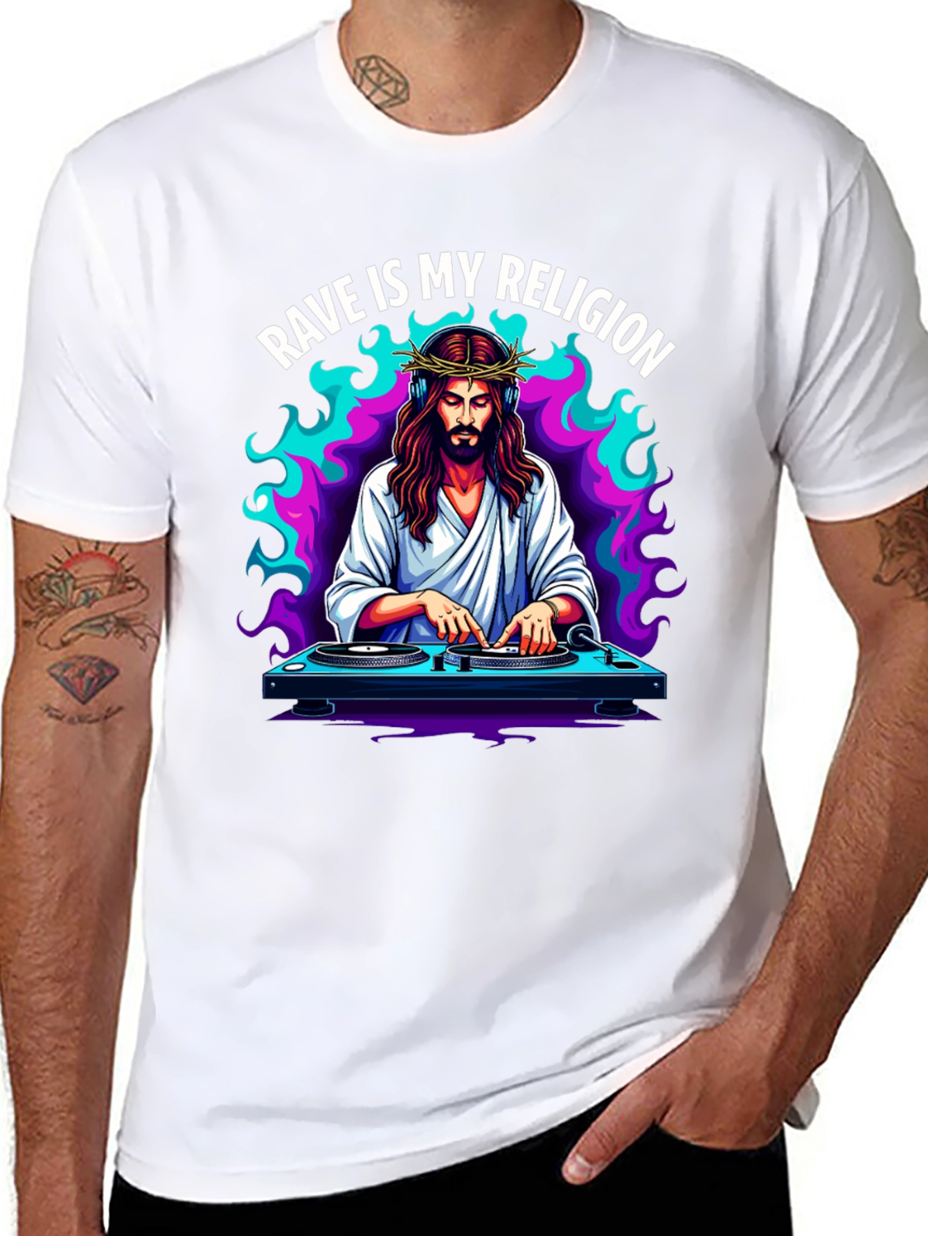 Camiseta Rave is My Religion - Diseño Único