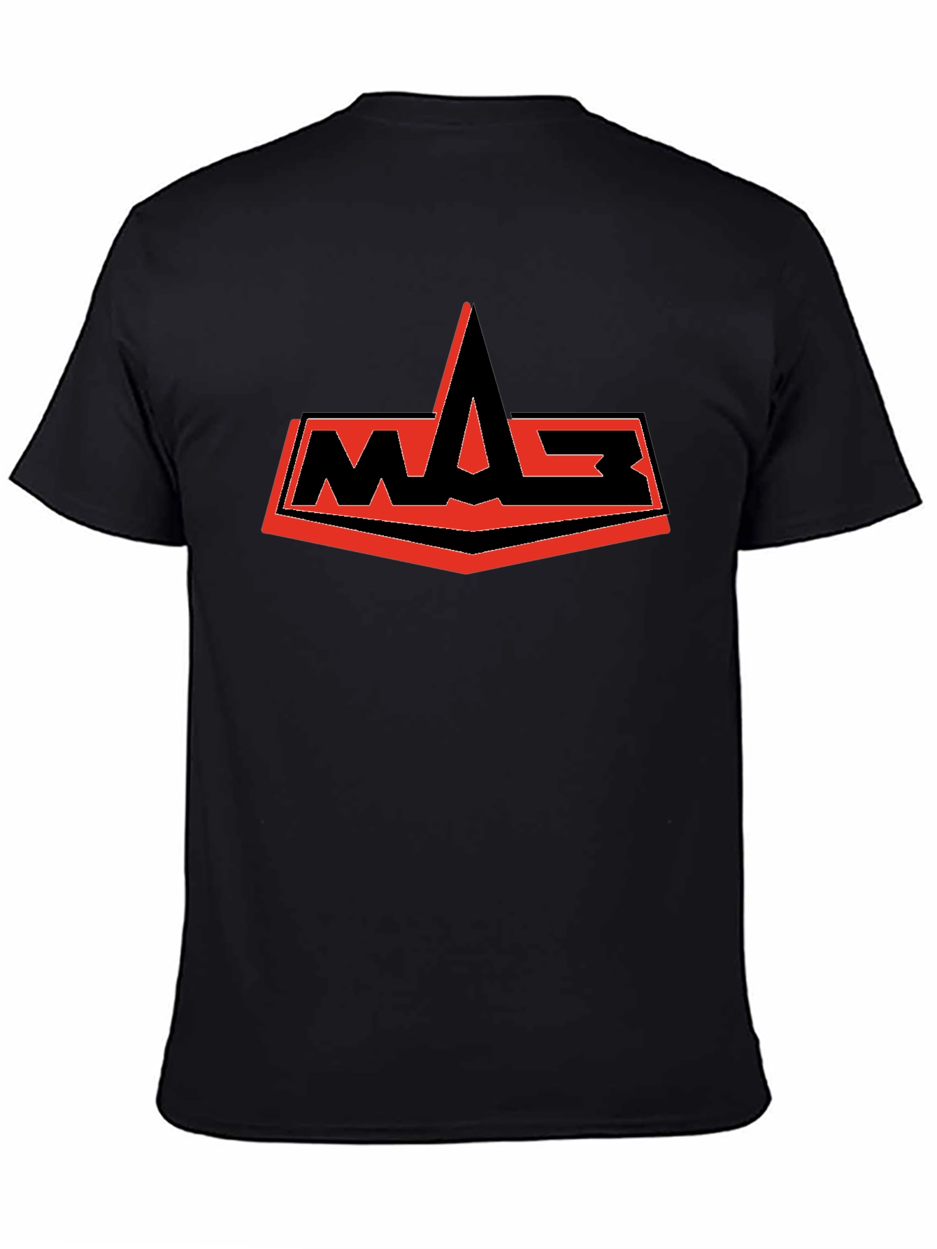 Camiseta Negra con Logo WASP Rojo y Negro