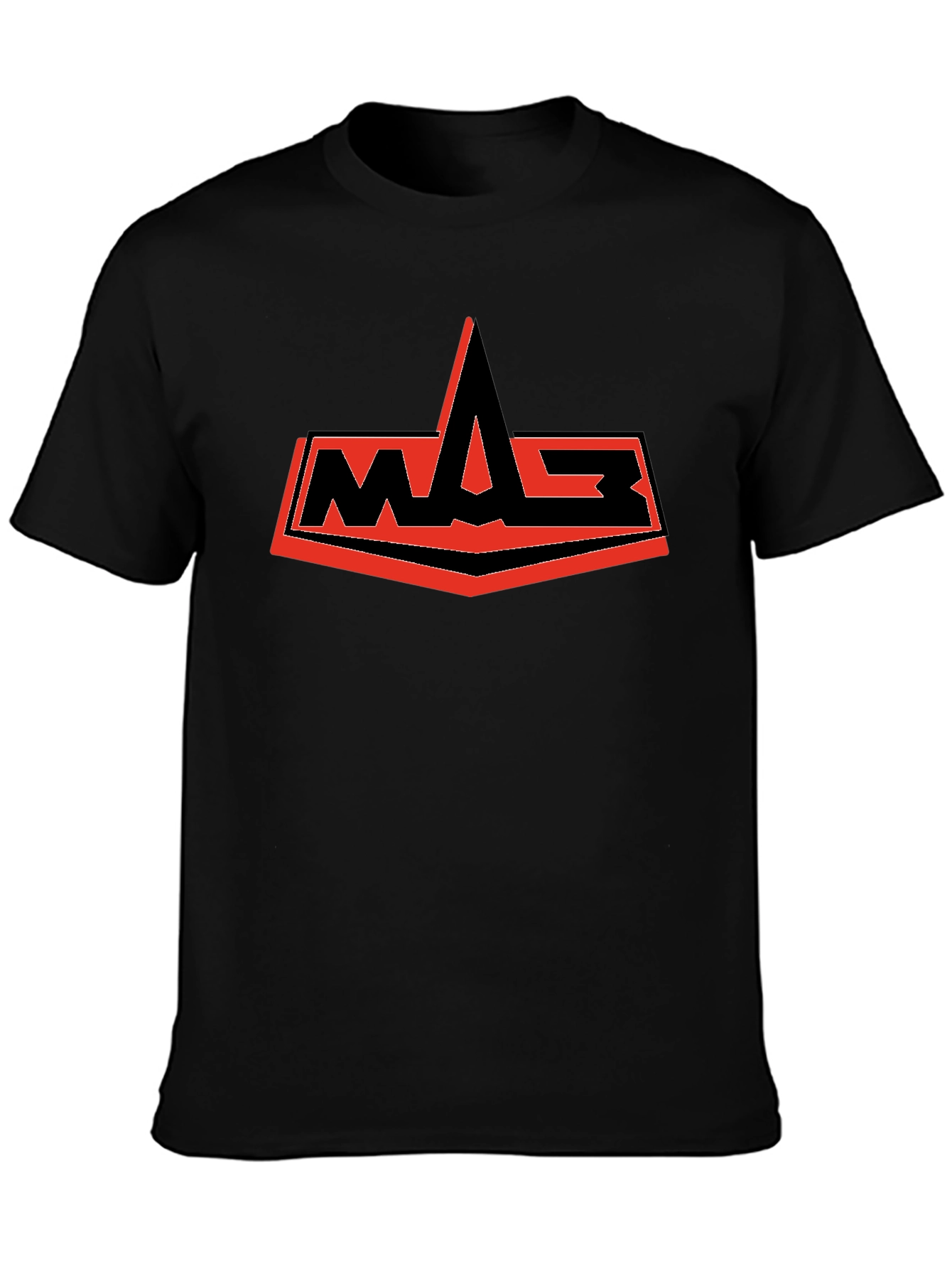 Camiseta Negra con Logo WASP Rojo y Negro