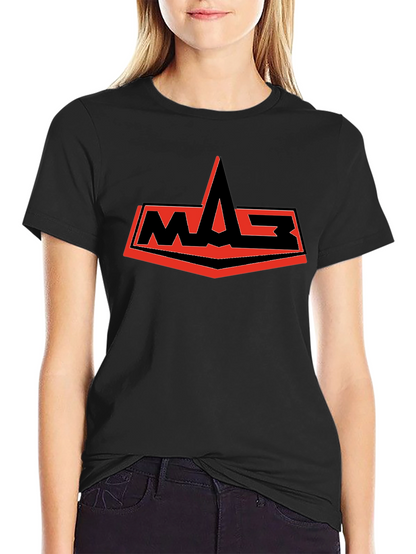 Camiseta Negra con Logo WASP Rojo y Negro