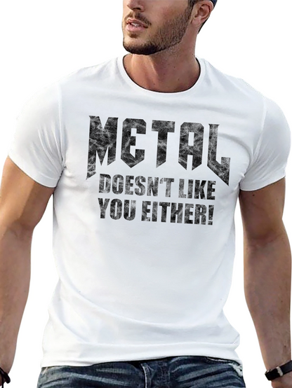 Camiseta Negra Metal Doesnt Like You Either!