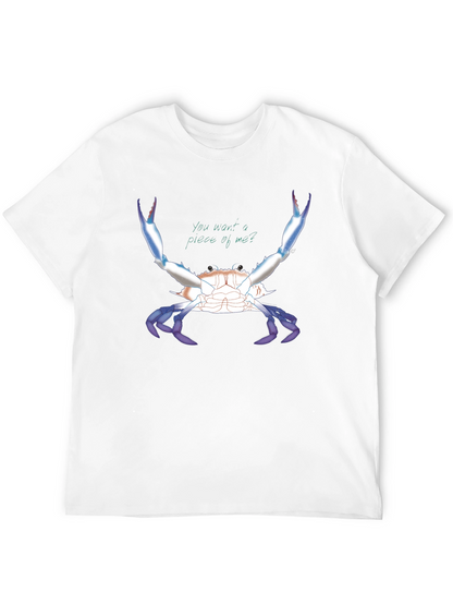 Camiseta Negra con Diseño de Cangrejo Azul