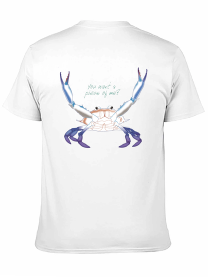 Camiseta Negra con Diseño de Cangrejo Azul
