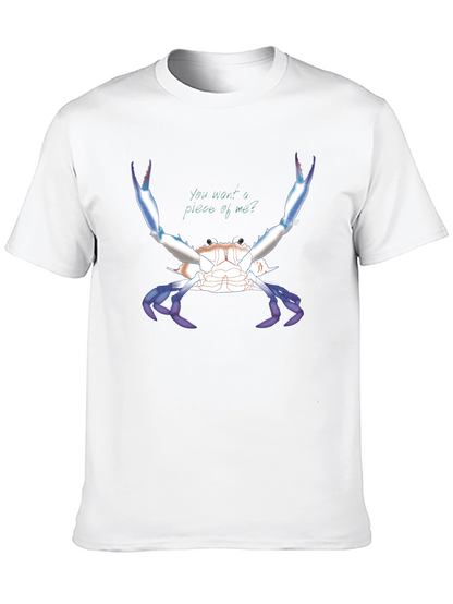 Camiseta Negra con Diseño de Cangrejo Azul