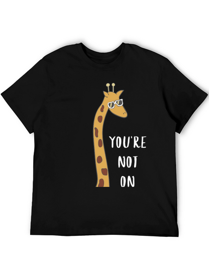Camiseta Negra con Jirafa Gafas - Youre Not On
