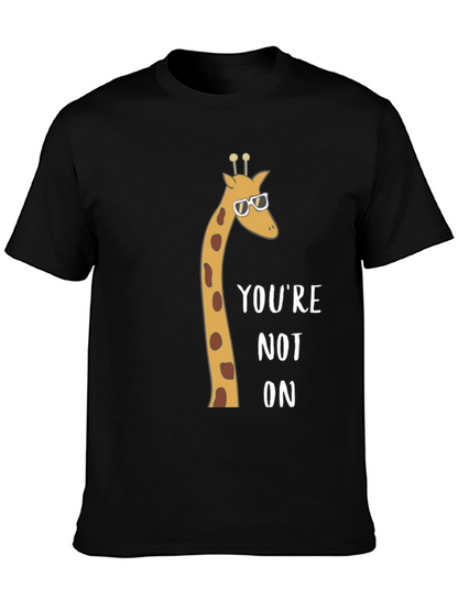 Camiseta Negra con Jirafa Gafas - Youre Not On