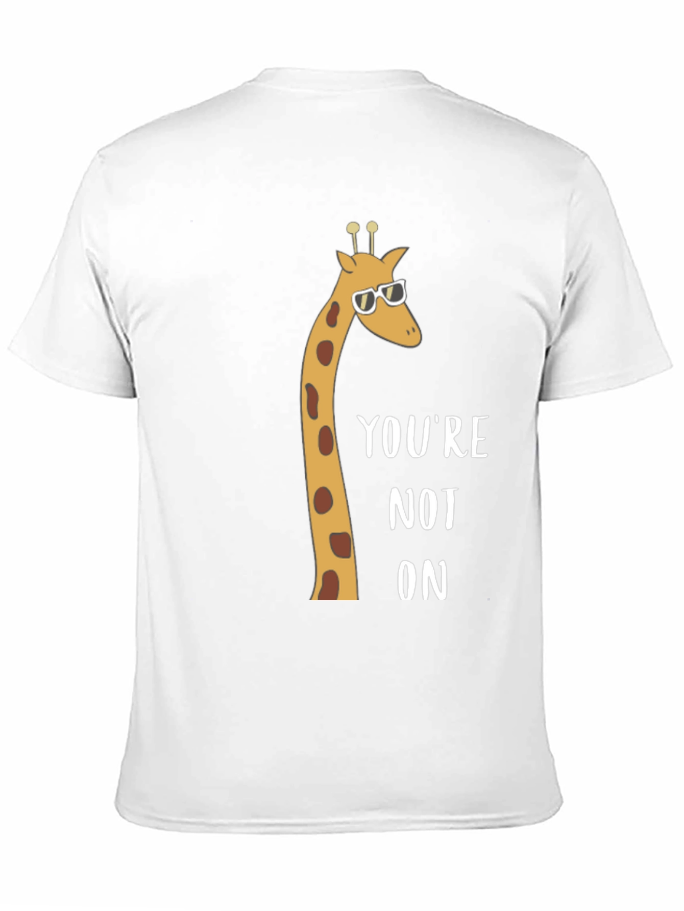 Camiseta Negra con Jirafa Gafas - Youre Not On