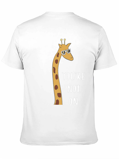 Camiseta Negra con Jirafa Gafas - Youre Not On