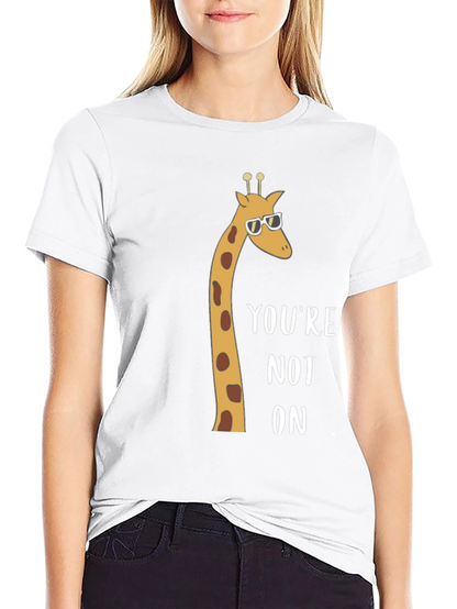 Camiseta Negra con Jirafa Gafas - Youre Not On