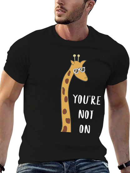Camiseta Negra con Jirafa Gafas - Youre Not On
