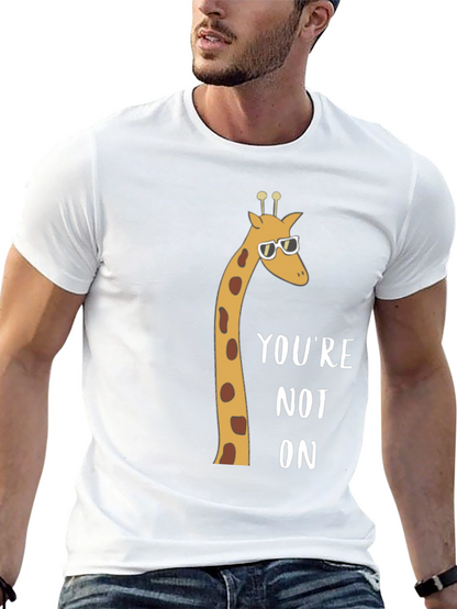 Camiseta Negra con Jirafa Gafas - Youre Not On