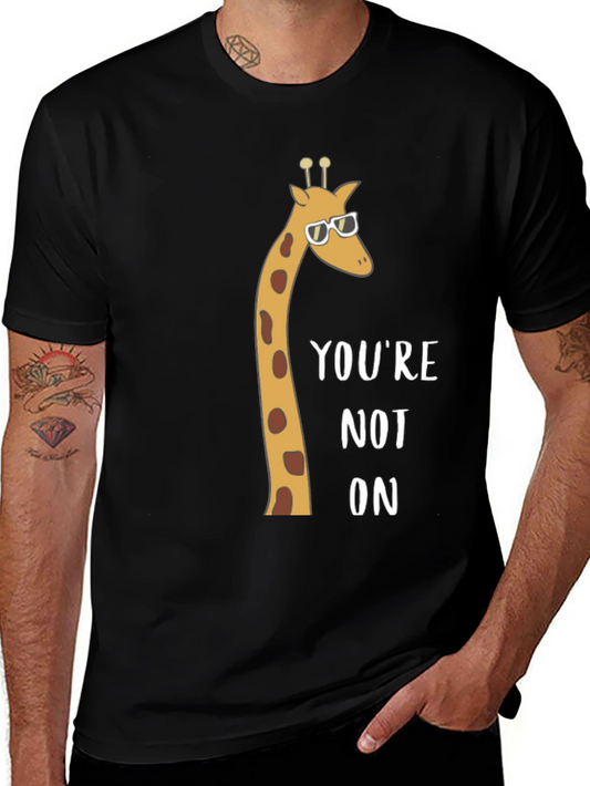 Camiseta Negra con Jirafa Gafas - Youre Not On