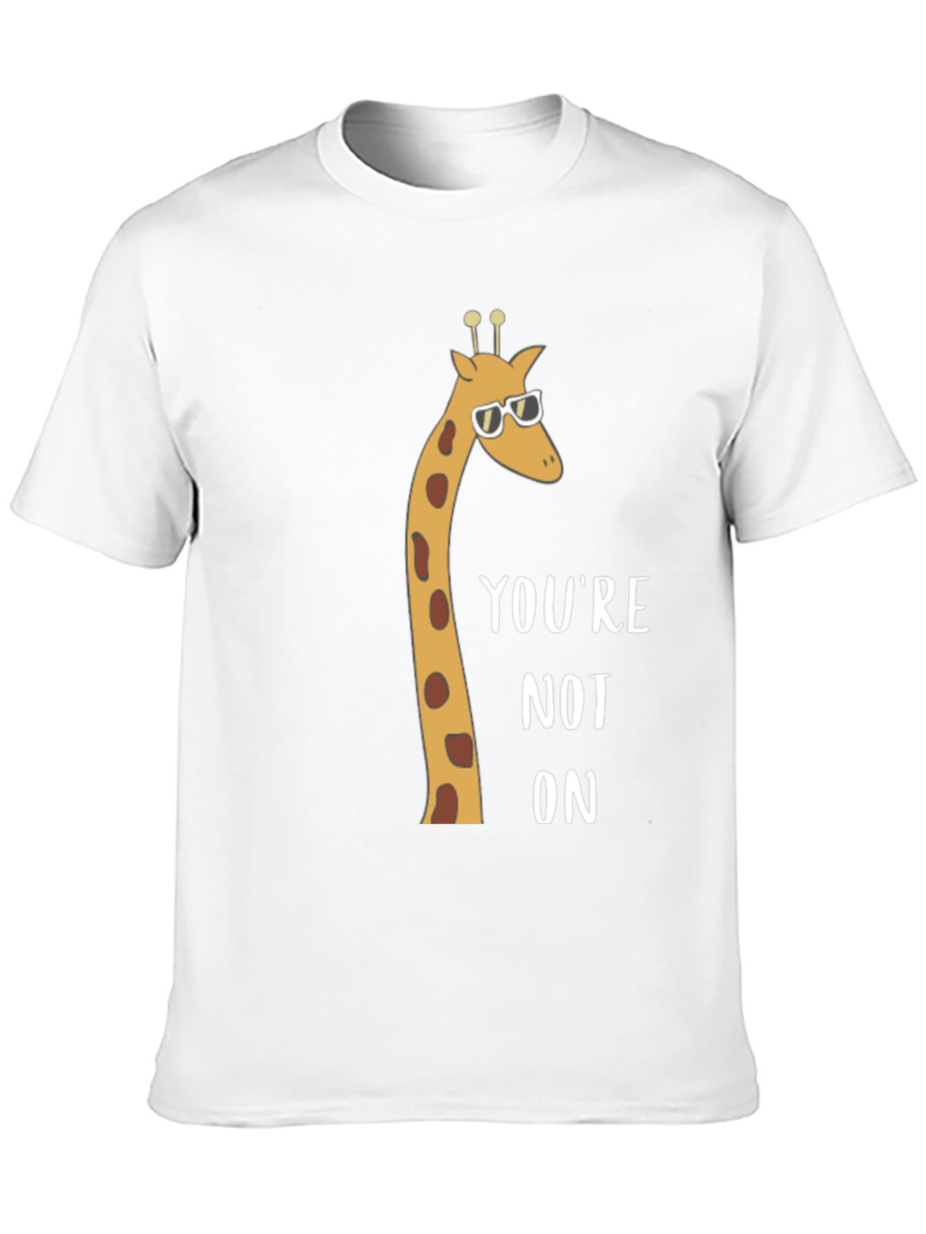 Camiseta Negra con Jirafa Gafas - Youre Not On