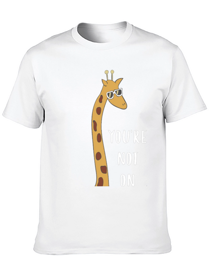 Camiseta Negra con Jirafa Gafas - Youre Not On