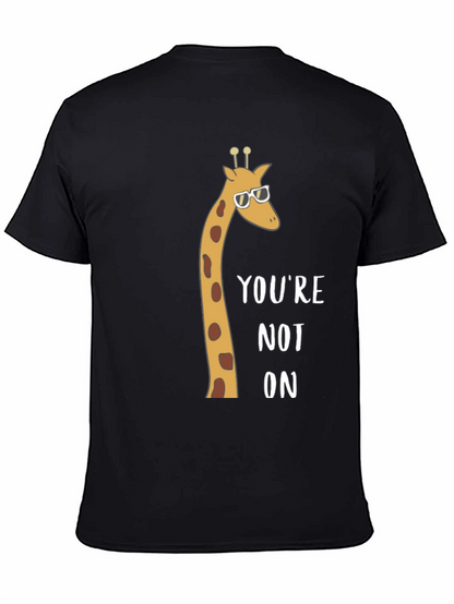 Camiseta Negra con Jirafa Gafas - Youre Not On